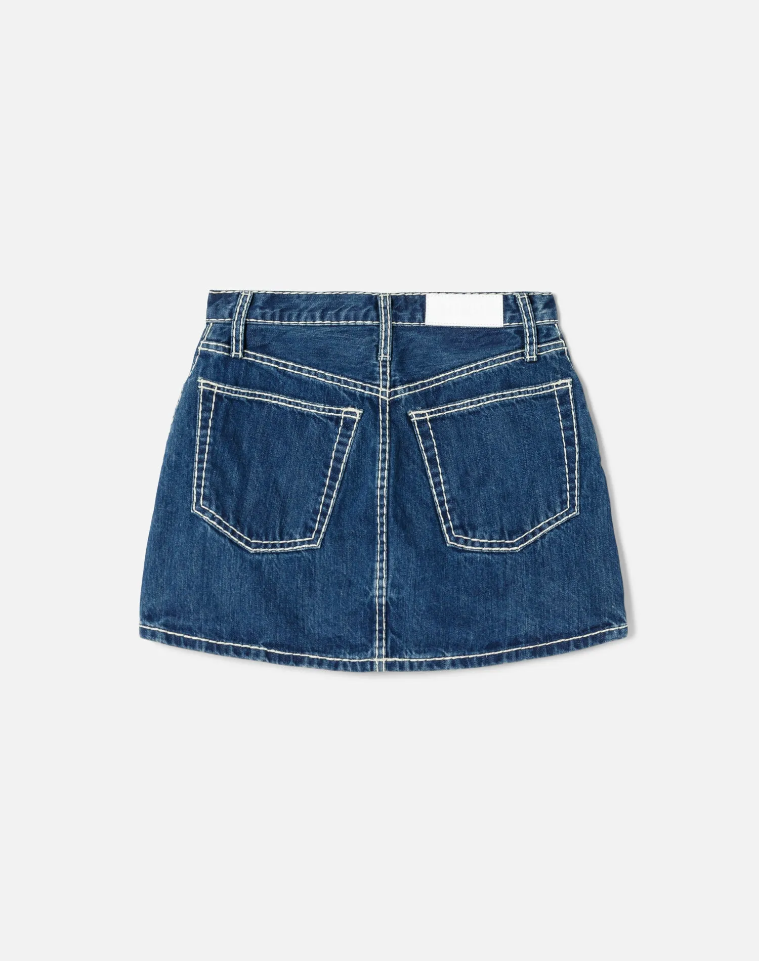 90s Mini Skirt - Chunky Stitch With Indigo sold by Re/Done product image thumbnail 2