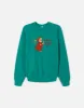 Upcycled "Little Devil" Sweatshirt in Green - 11229782 sold by Re/Done