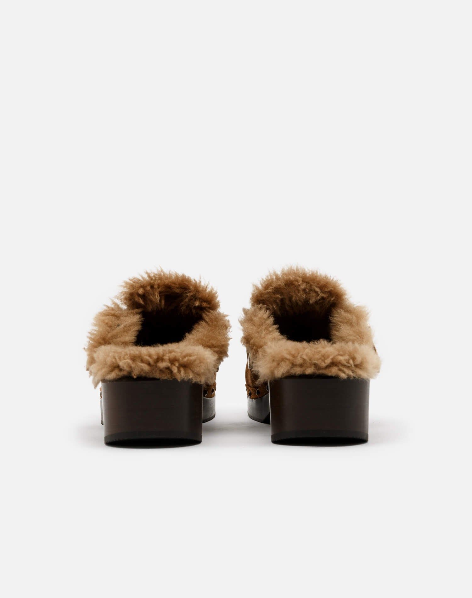 70s Shearling Clog - Black Leather and Shearling sold by Re/Done product image thumbnail 4