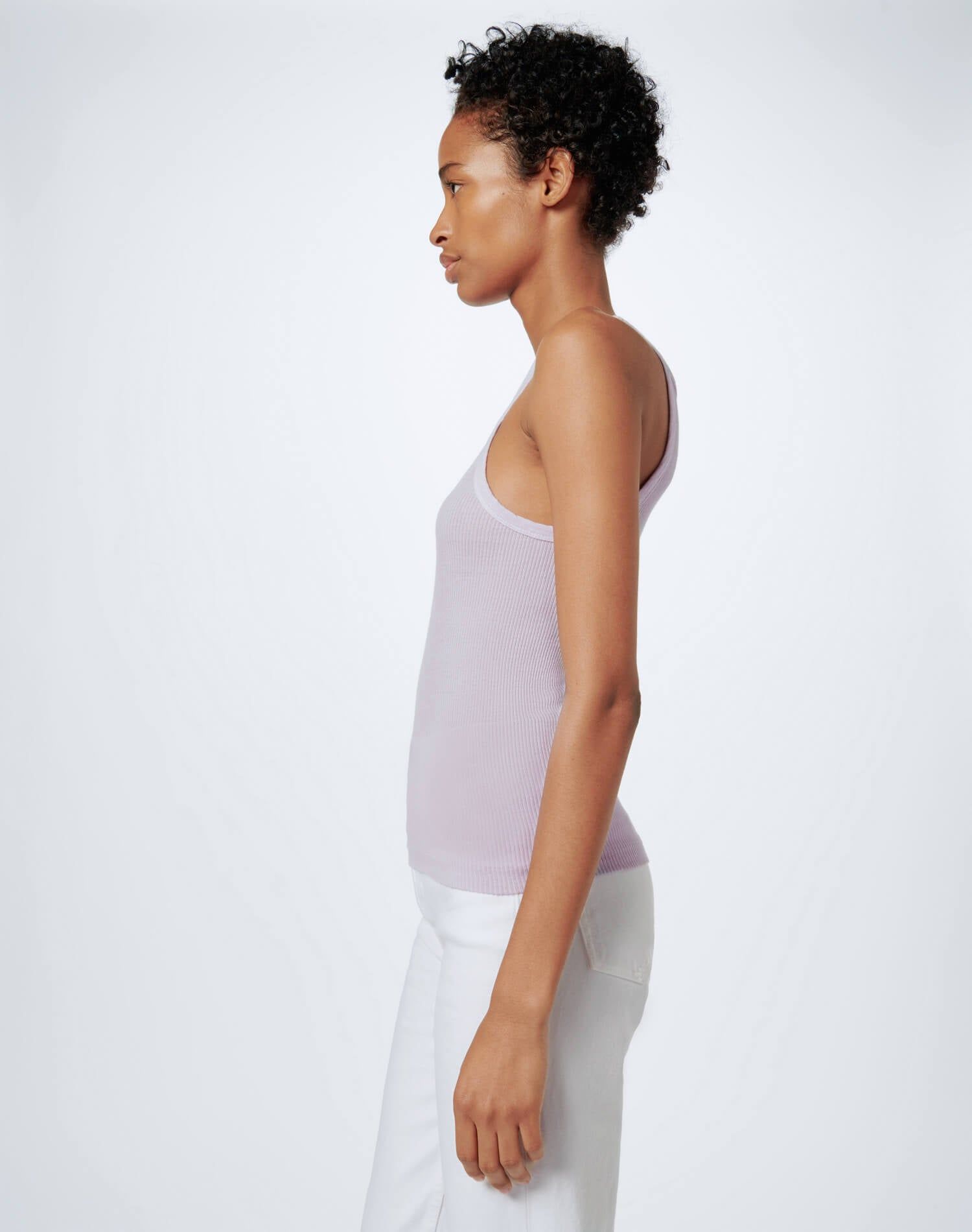 Ribbed Tank - Lilac sold by Re/Done product image thumbnail 6