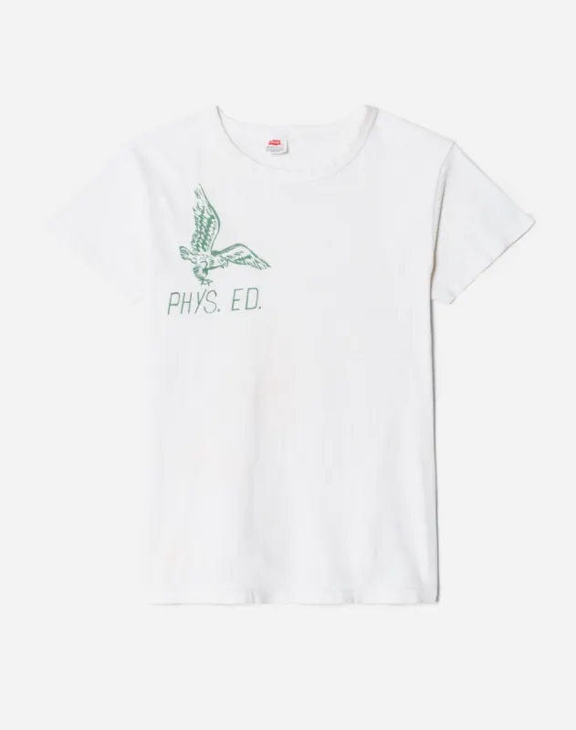 60s Hanes Phys Ed Tee -#32 sold by Re/Done