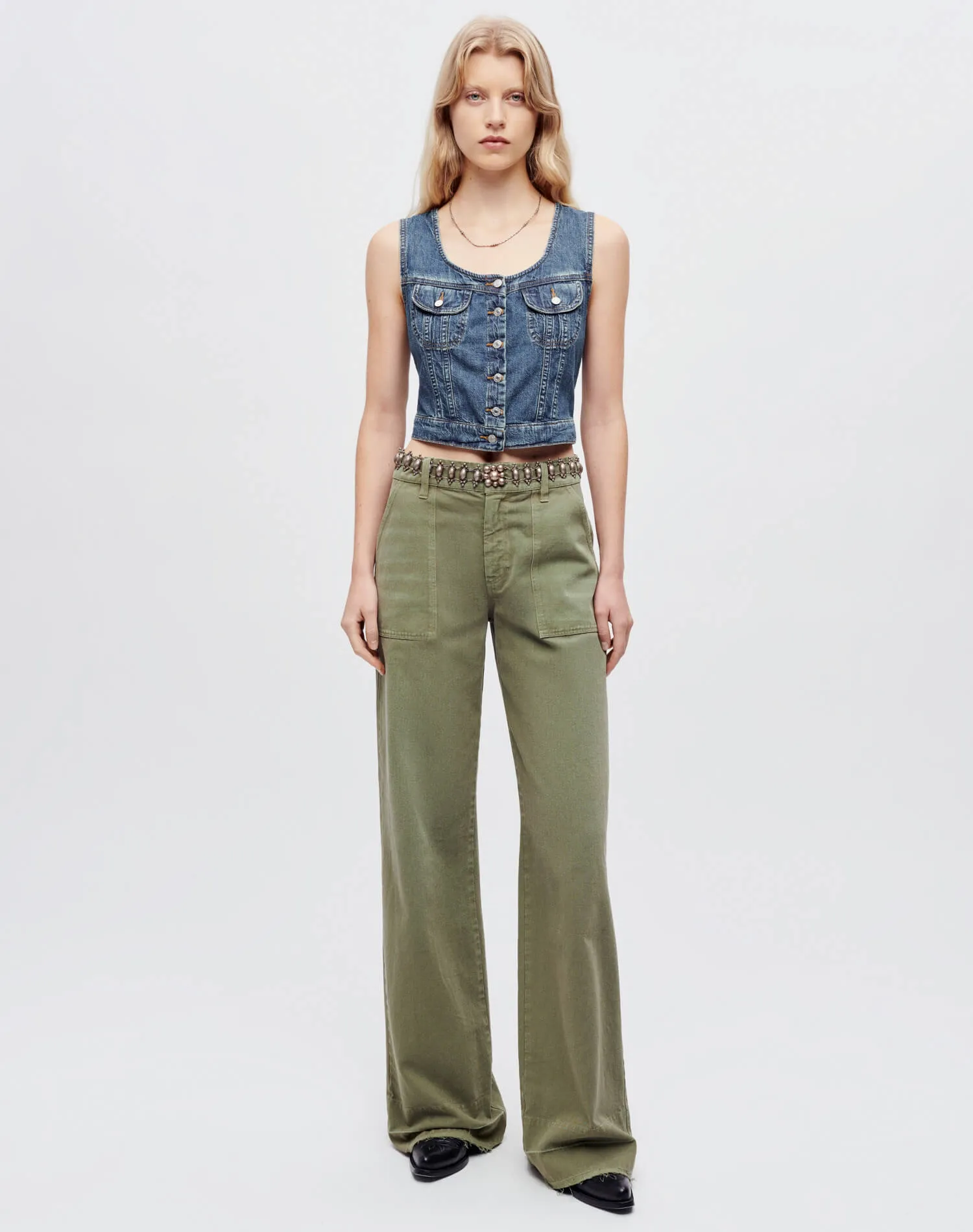 Baker Pant - Bayleaf sold by Re/Done product image thumbnail 2