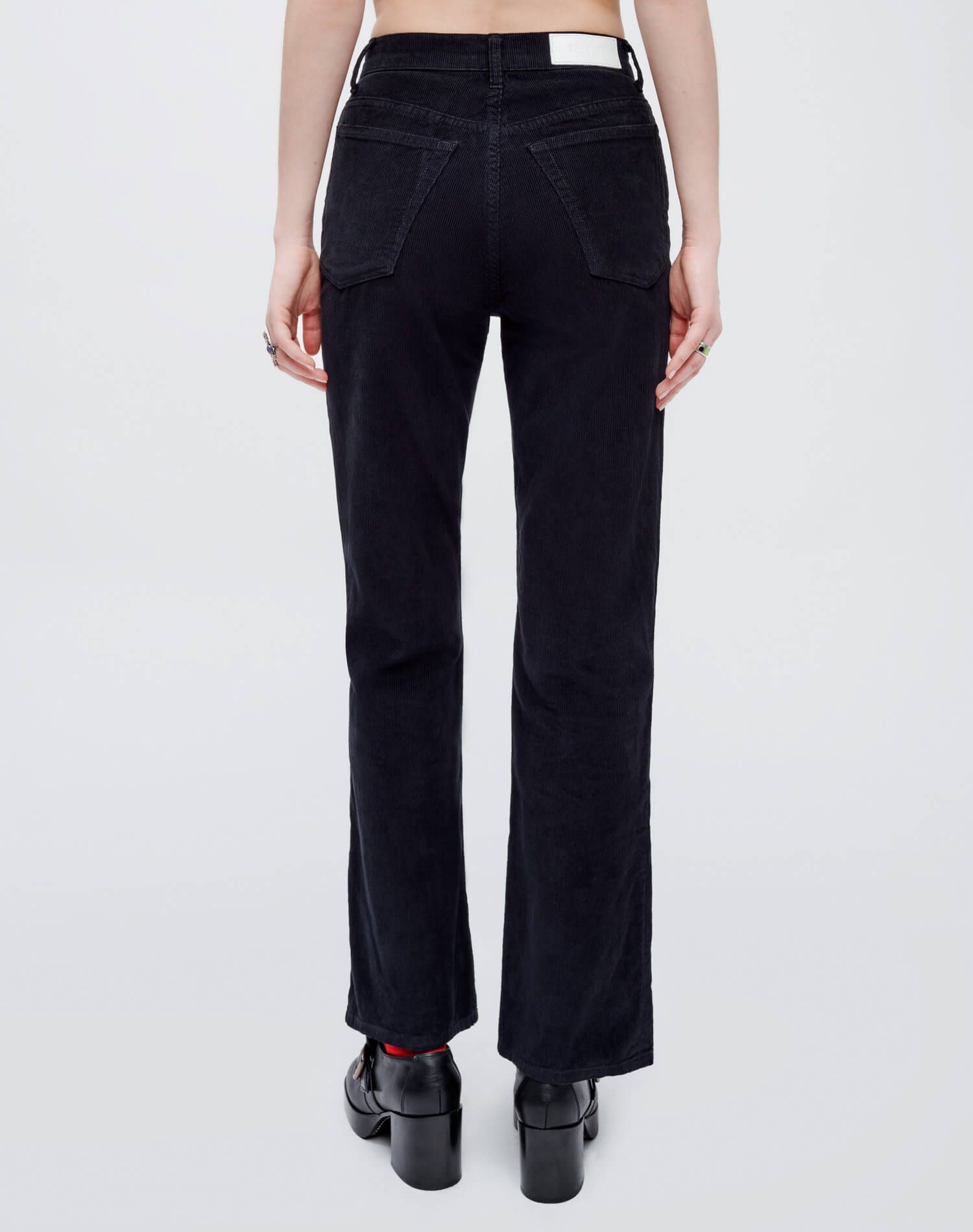 70s Corduroy Loose Flare - Washed Black Cord sold by Re/Done product image thumbnail 4