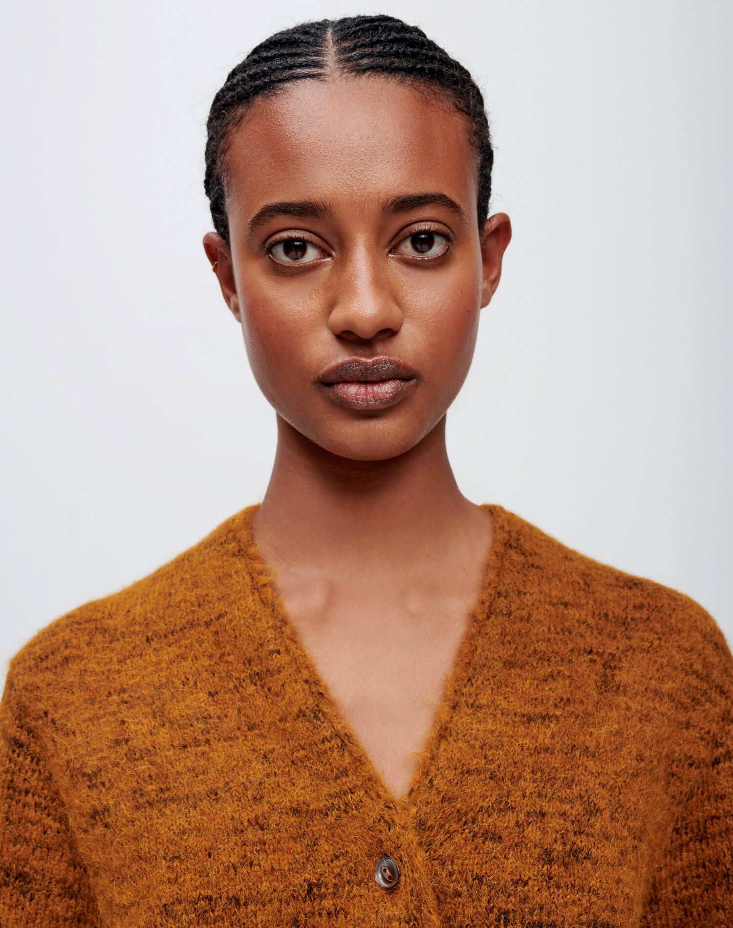 60s V Neck Cardigan - Marled Ginger sold by Re/Done product image thumbnail 3