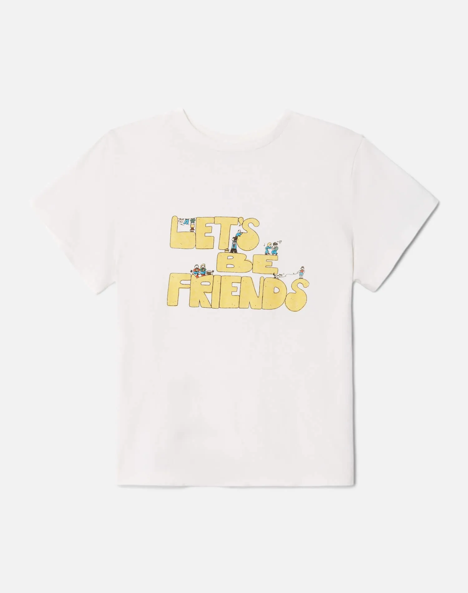 Classic "Lets Be Friends" Tee - Vintage White sold by Re/Done product image thumbnail 4
