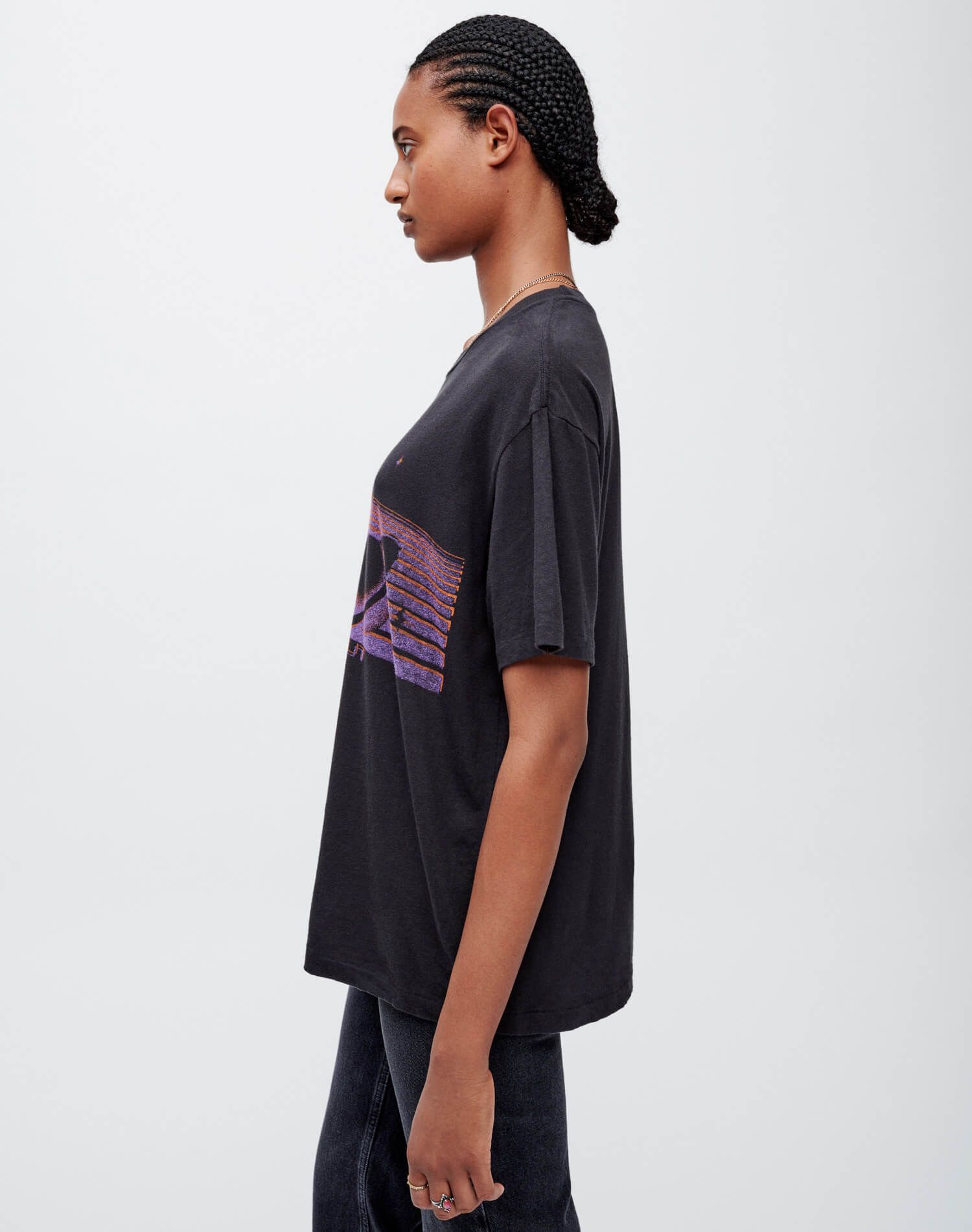 90s Easy "Spaced Out" Tee - Washed Black sold by Re/Done product image thumbnail 4