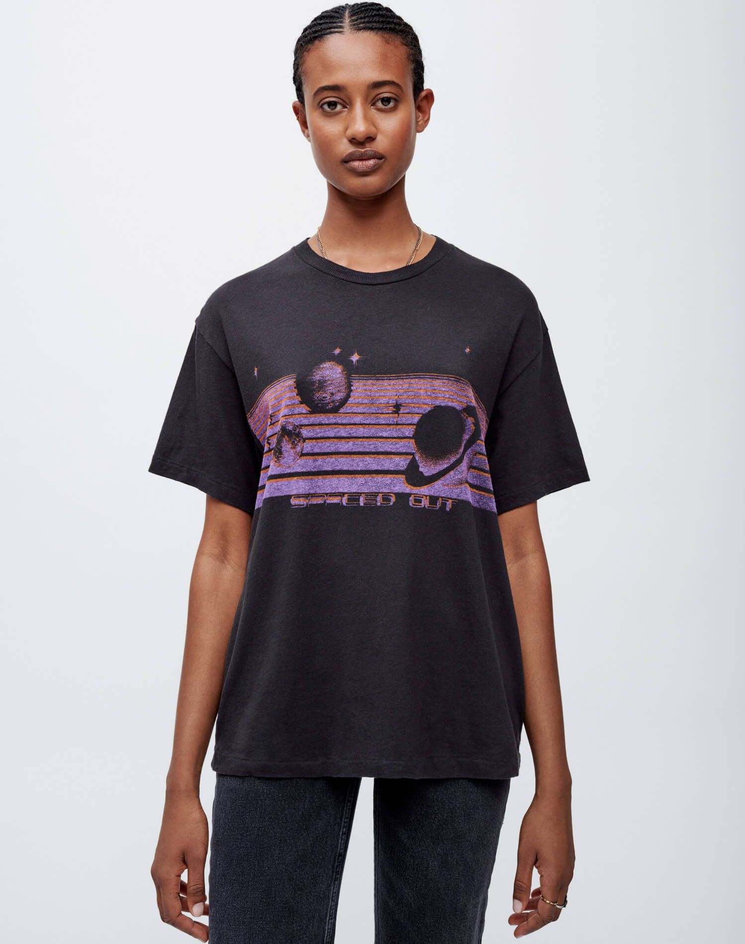90s Easy "Spaced Out" Tee - Washed Black sold by Re/Done