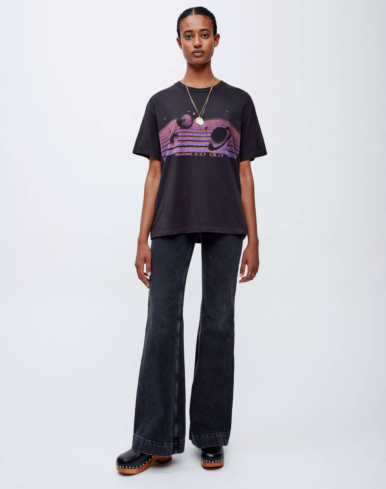 90s Easy "Spaced Out" Tee - Washed Black sold by Re/Done product image thumbnail 2