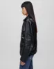 Upcycled Leather Cafe Racer Jacket - Black Merlot sold by Re/Done