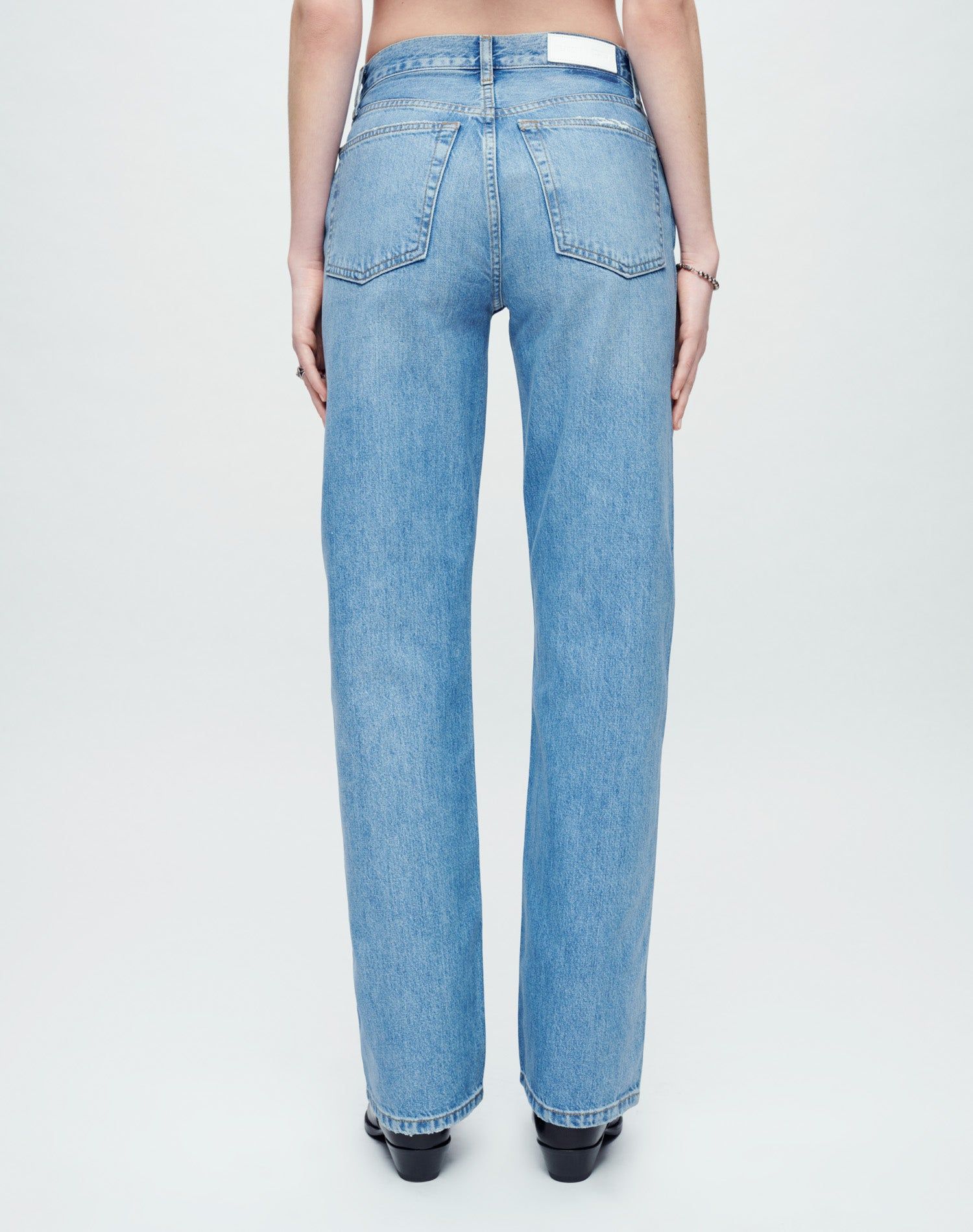 Coated High Rise Loose - Worn Blue with Foil sold by Re/Done product image thumbnail 4