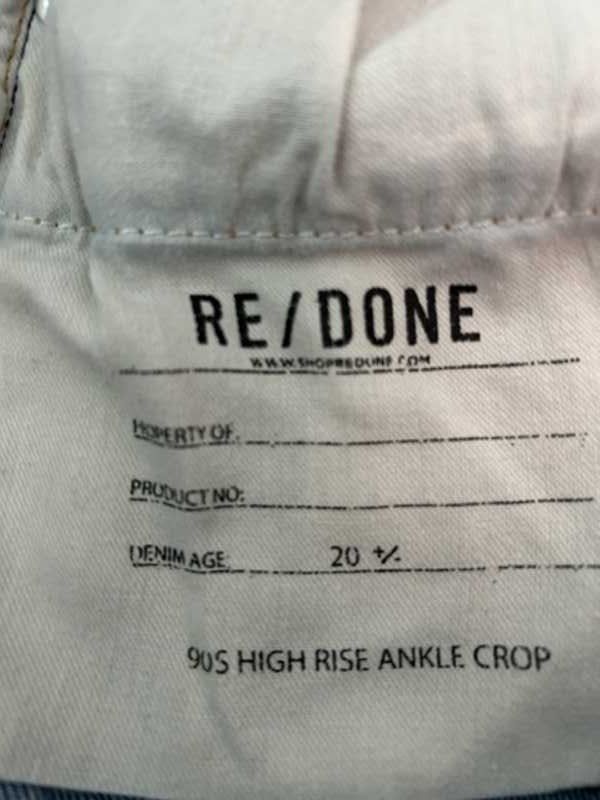 Comfort Stretch High Rise Ankle Crop - Medium Destroyed 10 sold by Re/Done product image thumbnail 5