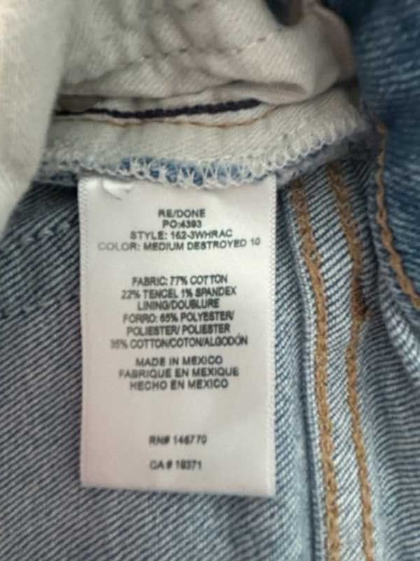 Comfort Stretch High Rise Ankle Crop - Medium Destroyed 10 sold by Re/Done product image thumbnail 4