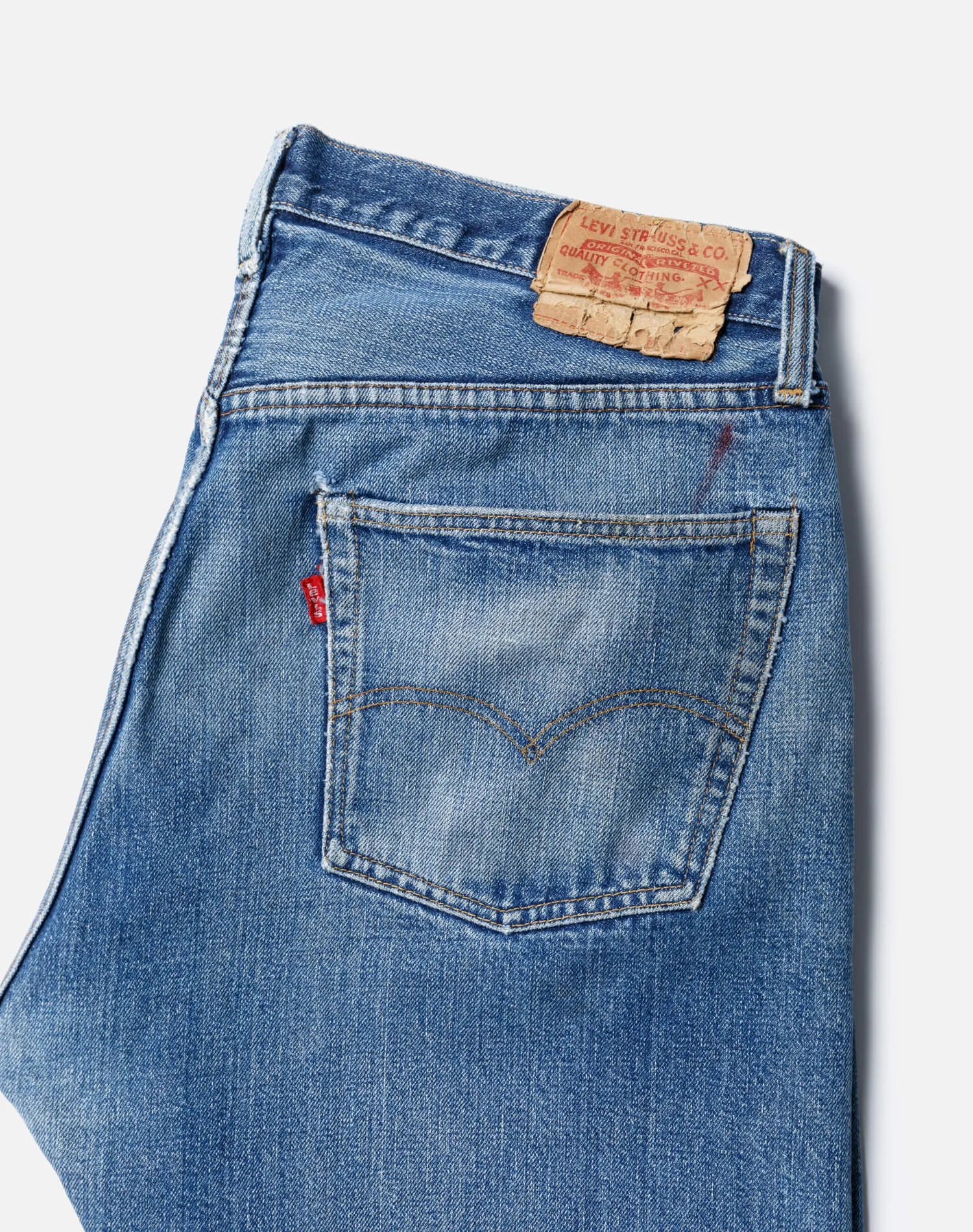 60s Single Stitch Selvedge Big E Levi's 501 Shorts - #54 sold by Re/Done product image thumbnail 3