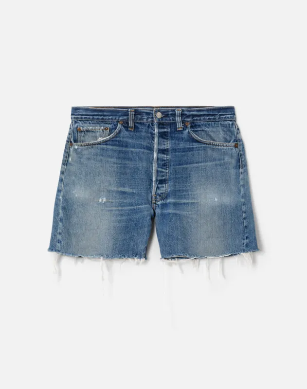 60s Single Stitch Selvedge Big E Levi's 501 Shorts - #54 made by Re/Done