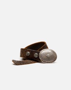 70s Navajo Silver Buckle Belt sold by Re/Done