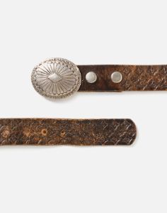 70s Navajo Silver Buckle Belt sold by Re/Done
