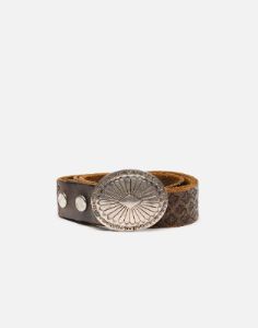 70s Navajo Silver Buckle Belt sold by Re/Done