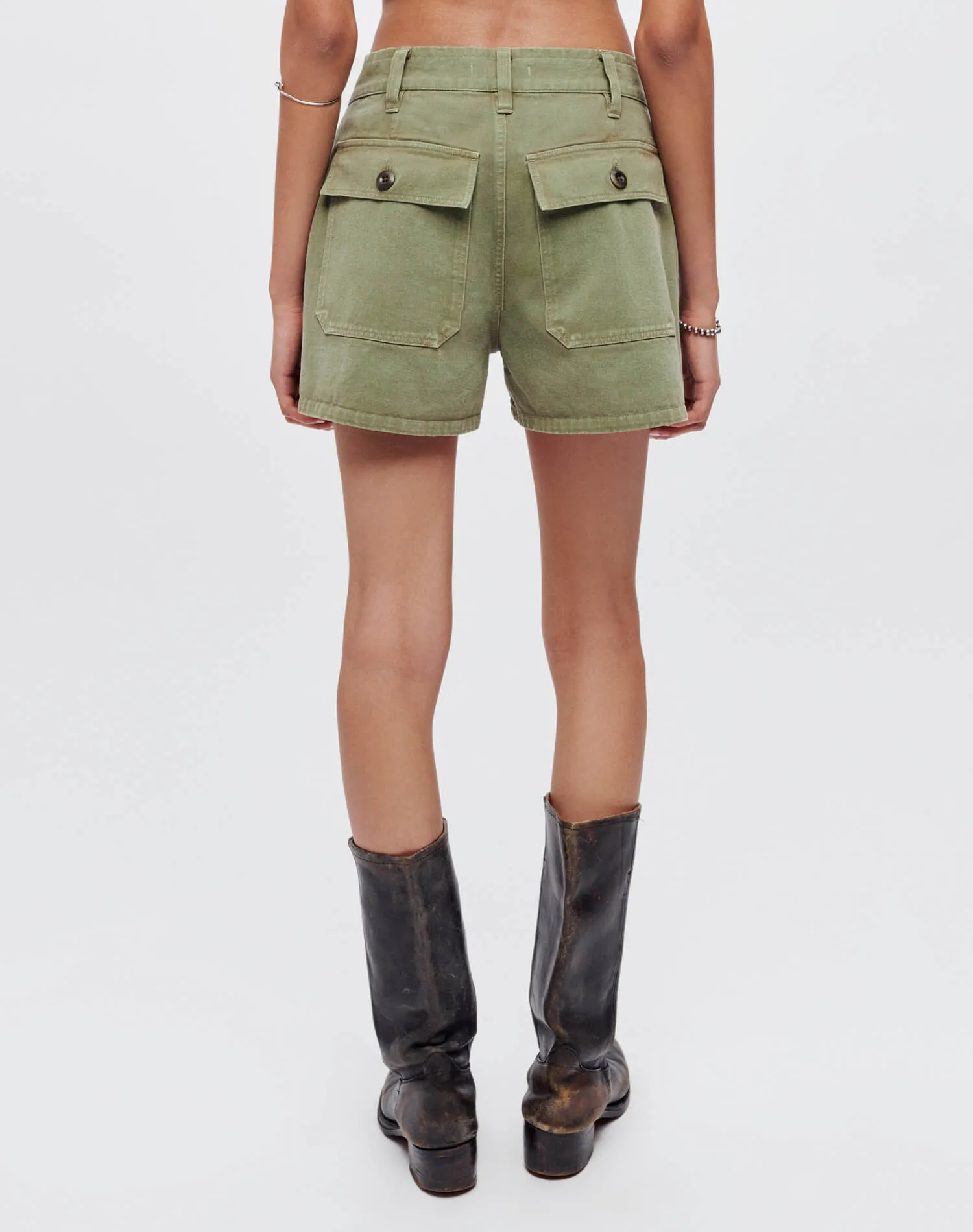 Military Mini Short - Bayleaf sold by Re/Done product image thumbnail 4