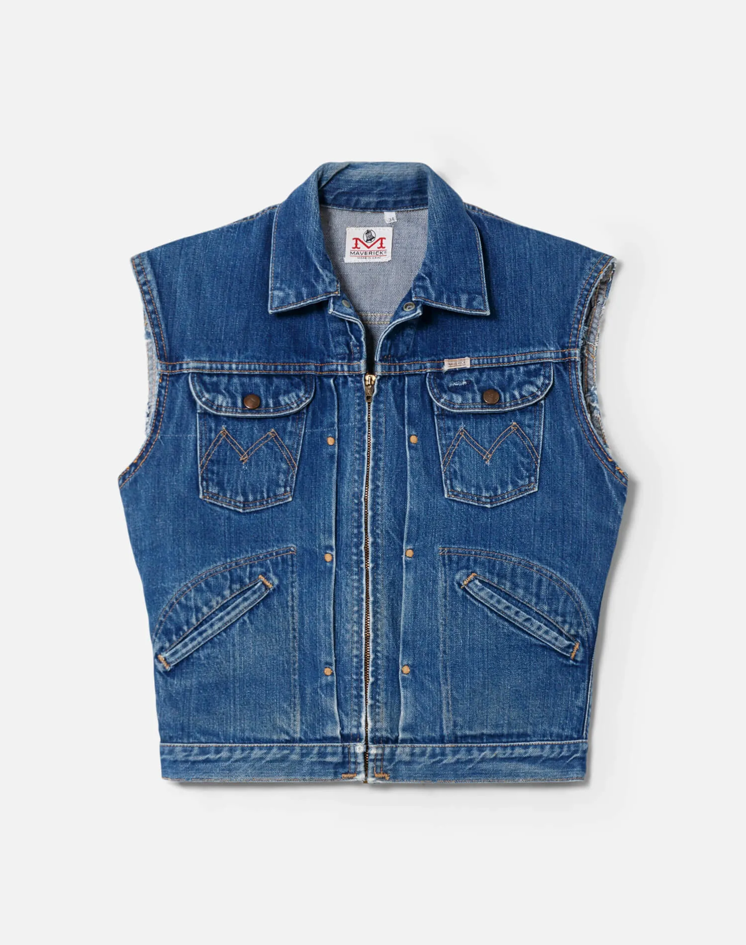 50s Blue Bell Maverick Zip Front Vest sold by Re/Done
