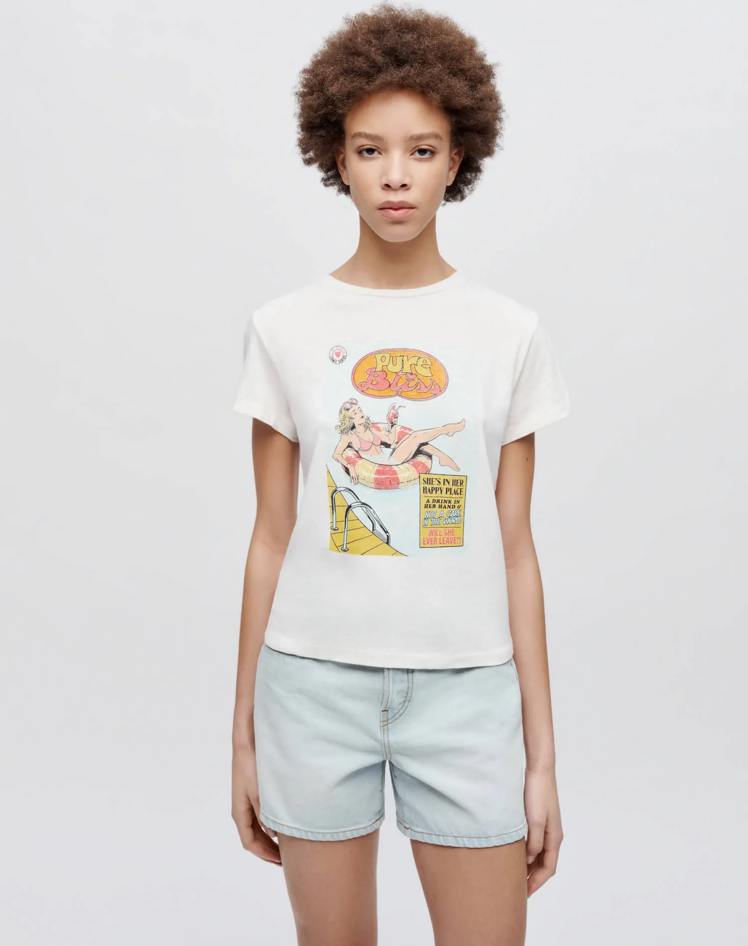 Classic "Pure Bliss" Tee - Vintage White sold by Re/Done