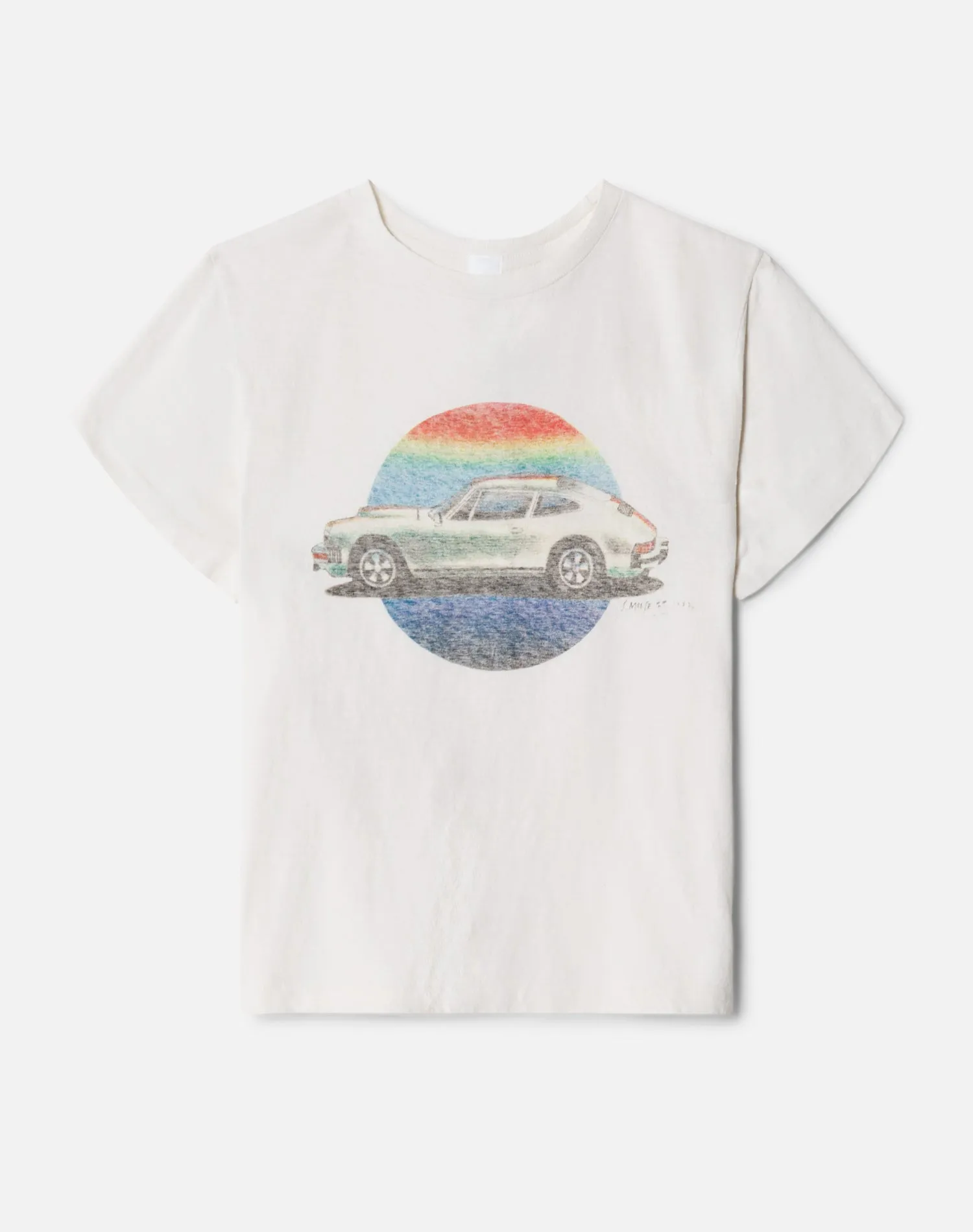 Classic "Stanley Mouse Car" Tee - Vintage White sold by Re/Done product image thumbnail 5