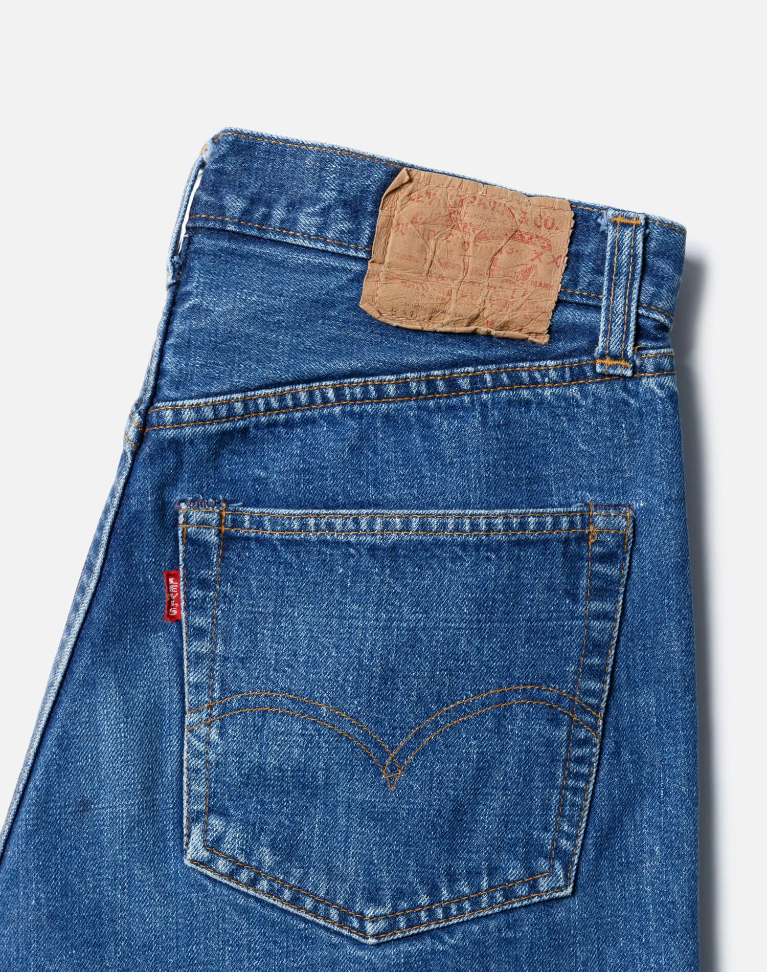 60s Single Stitch Selvedge Big E Levi's 501 Shorts - #52 sold by Re/Done product image thumbnail 3