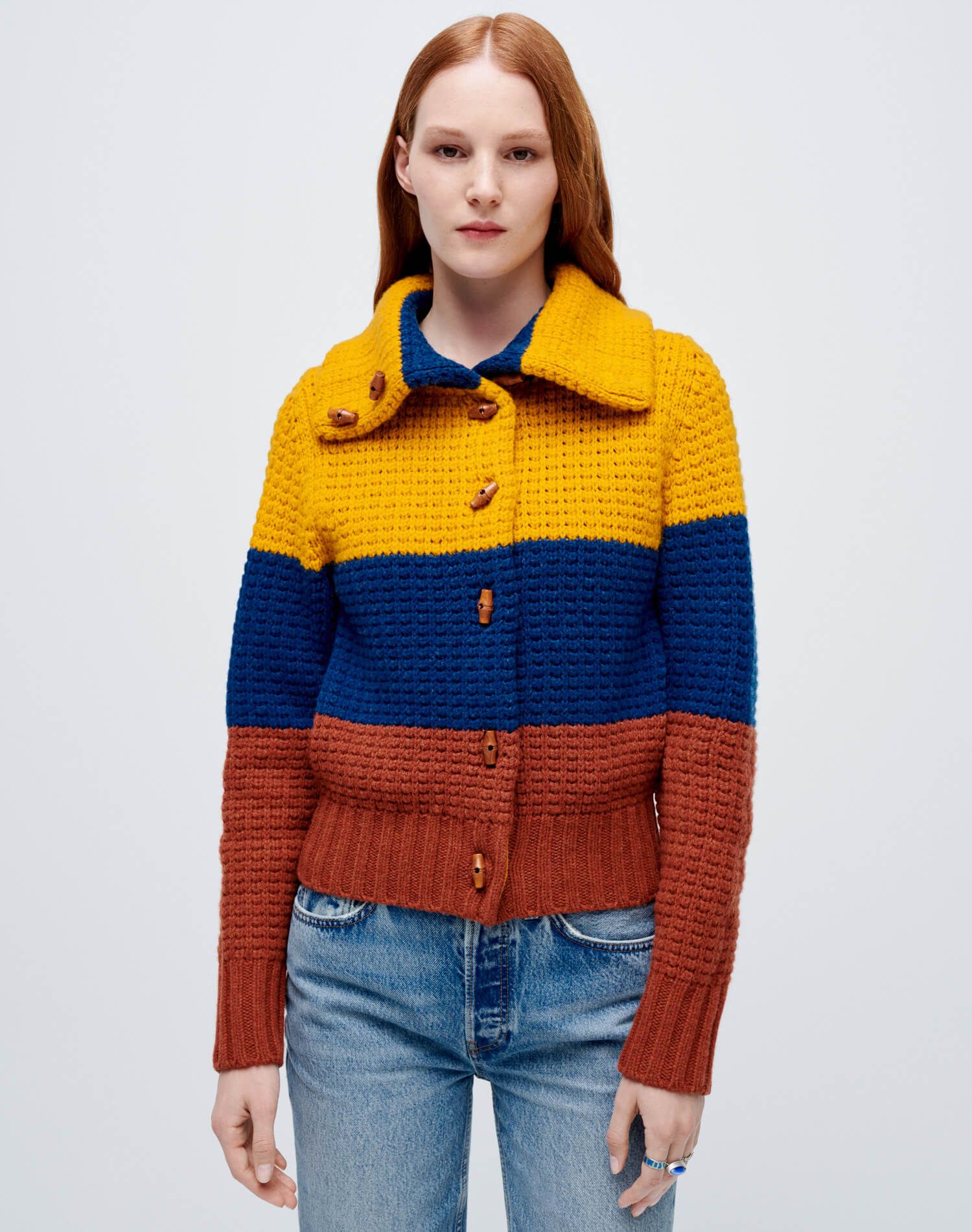 70s Sweater Jacket - Mustard Multi sold by Re/Done product image thumbnail 3