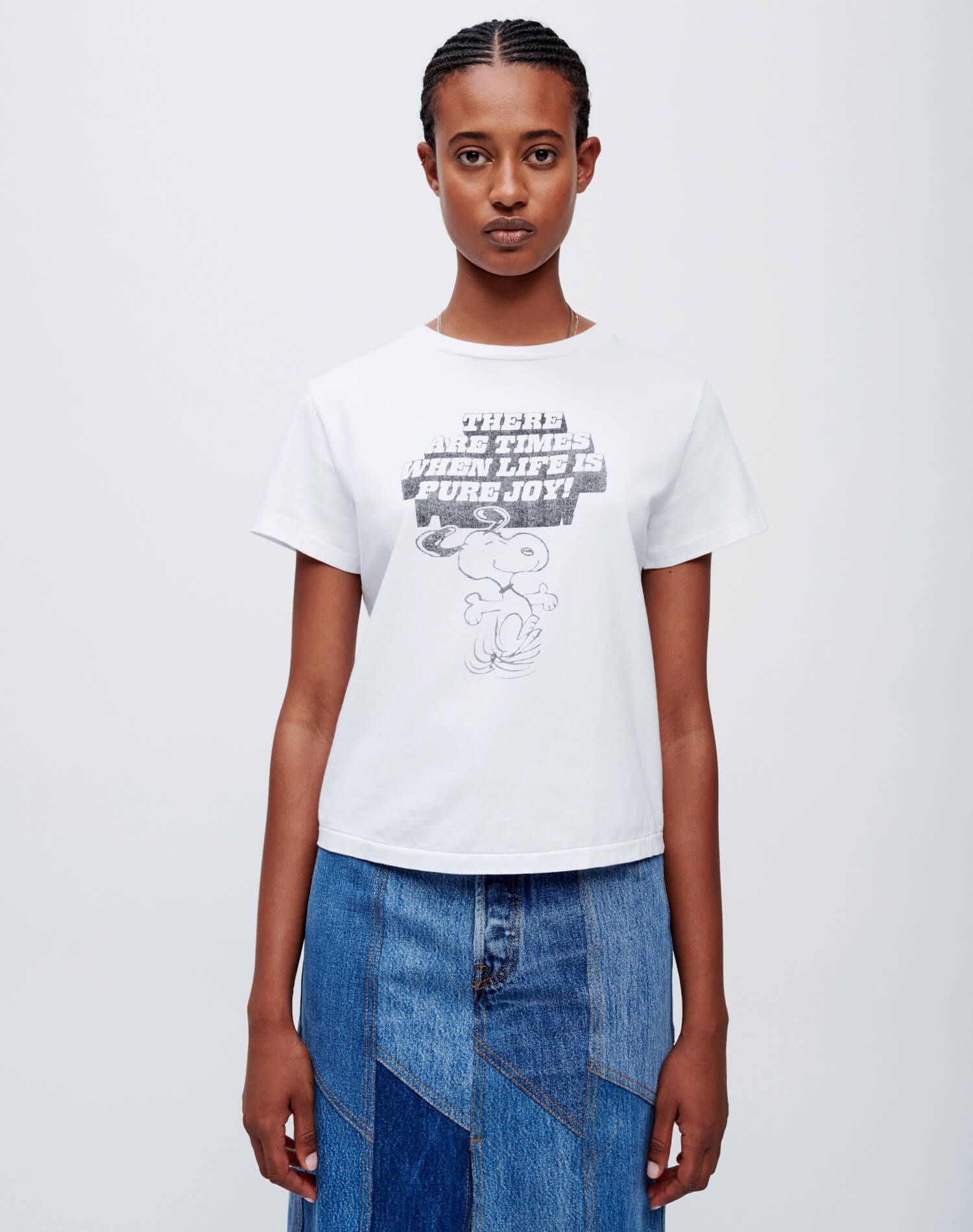 Classic "Snoopy Pure Joy" Tee - Vintage White sold by Re/Done