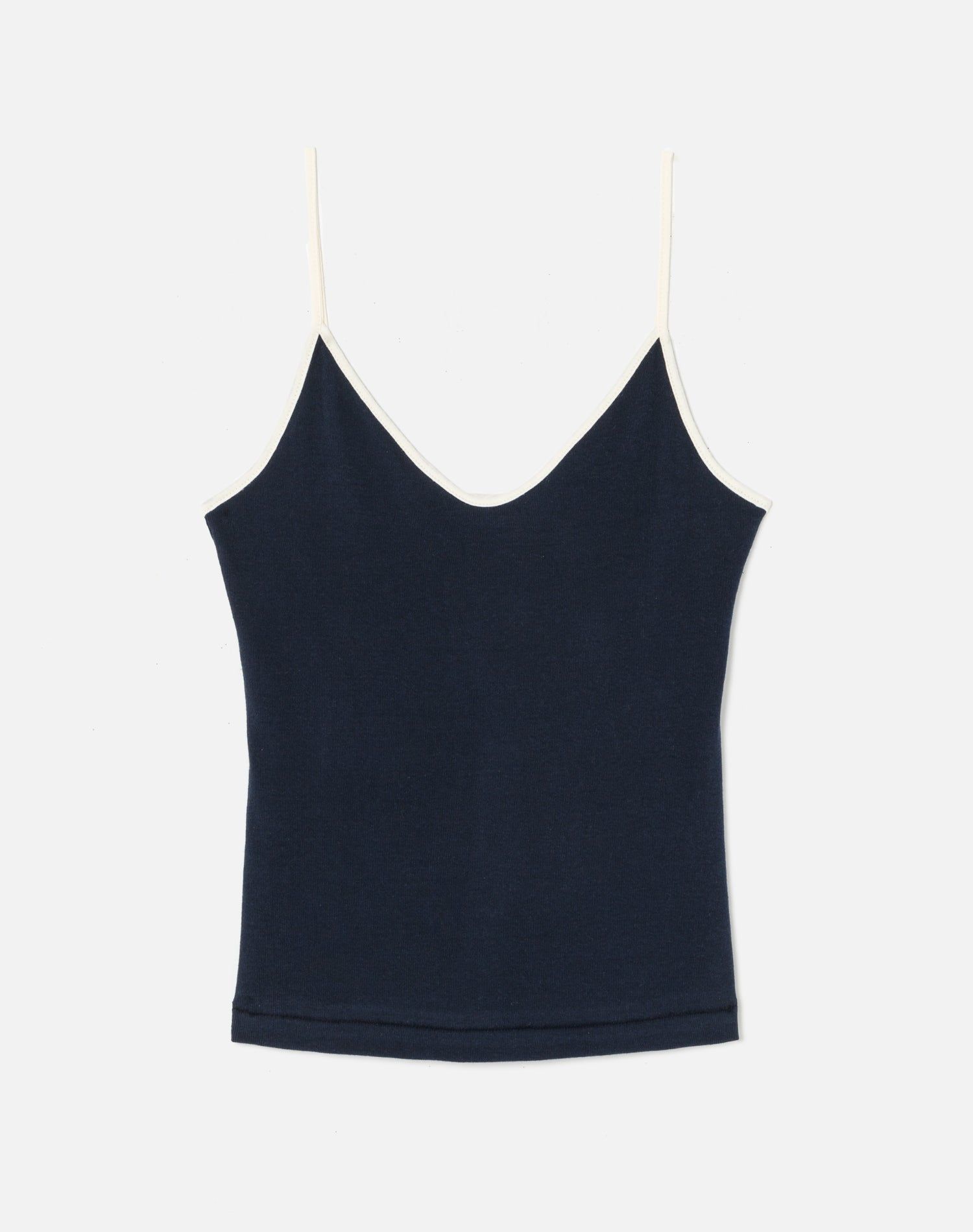 90s Spaghetti Strap Tank - Navy With Ivory sold by Re/Done