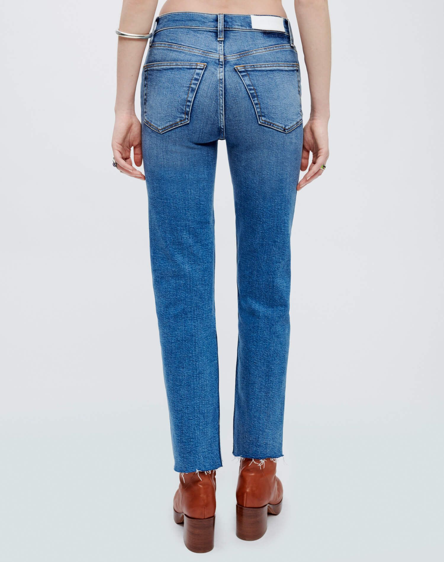 Extra Stretch High Rise Stove Pipe - Indigo Storm sold by Re/Done product image thumbnail 6