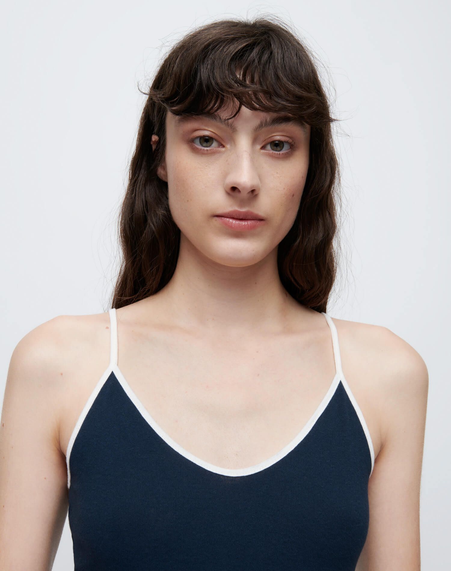 90s Spaghetti Strap Tank - Navy With Ivory sold by Re/Done product image thumbnail 5