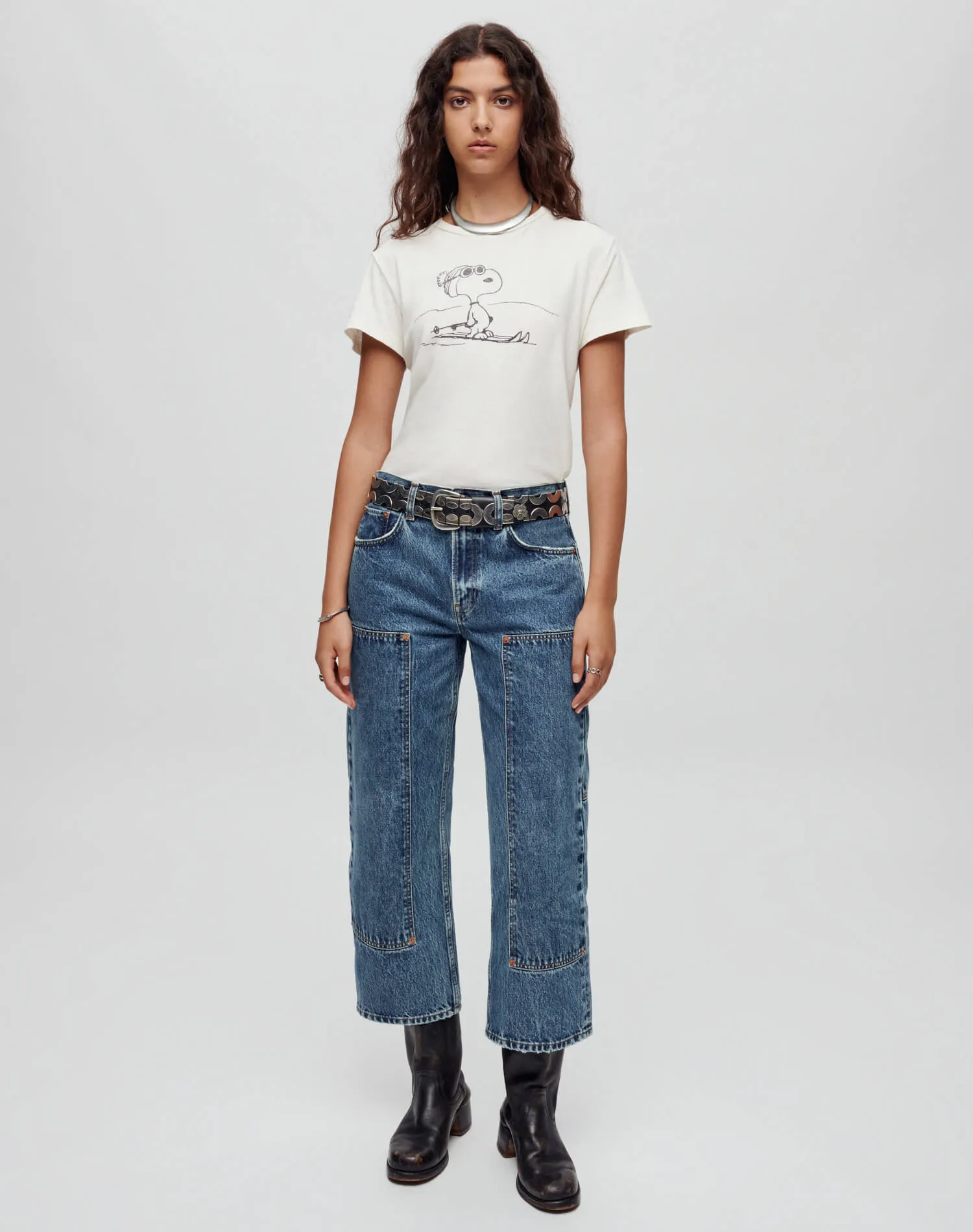 Classic Tee "Ski Snoopy" - Vintage White sold by Re/Done product image thumbnail 2