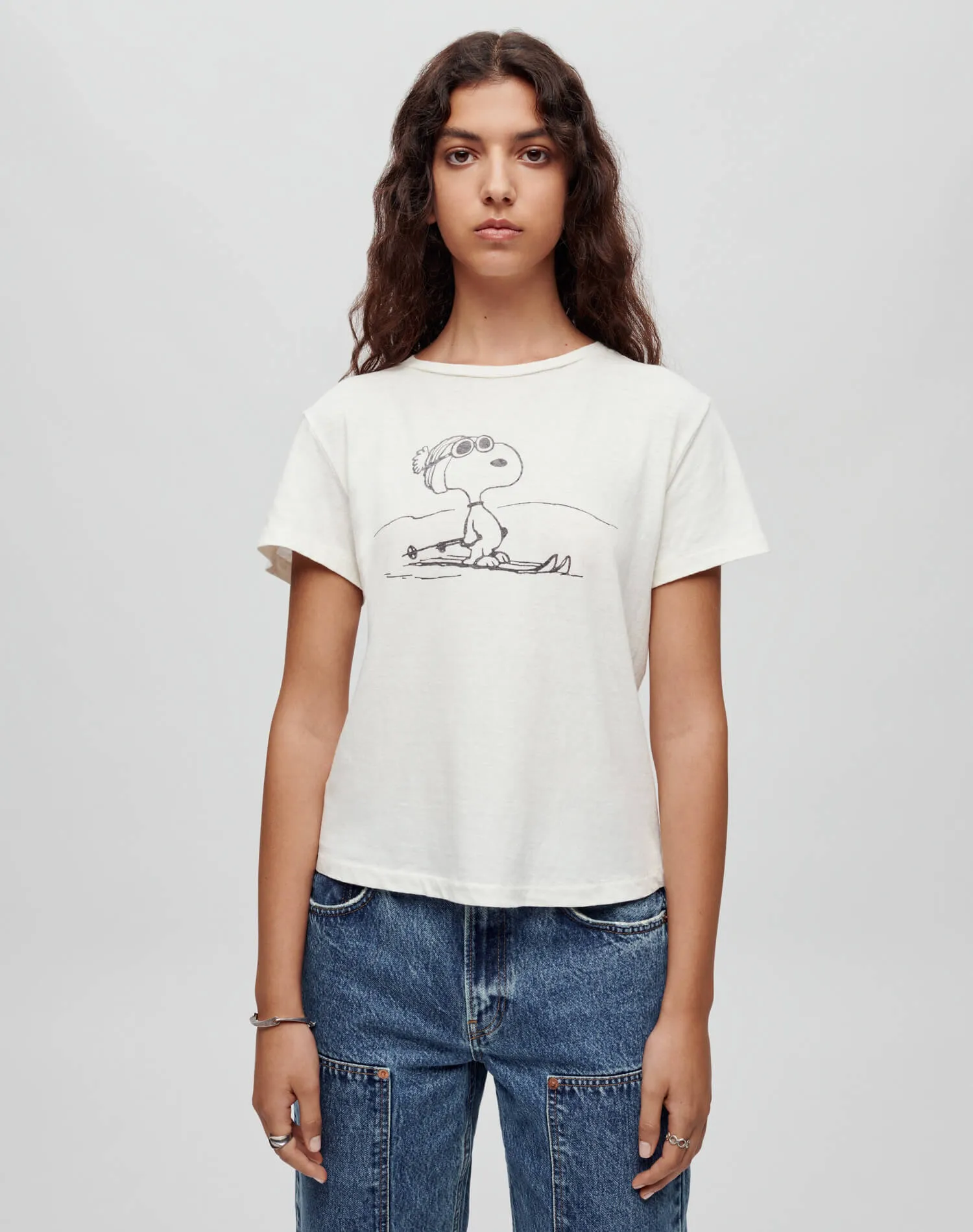 Classic Tee "Ski Snoopy" - Vintage White sold by Re/Done