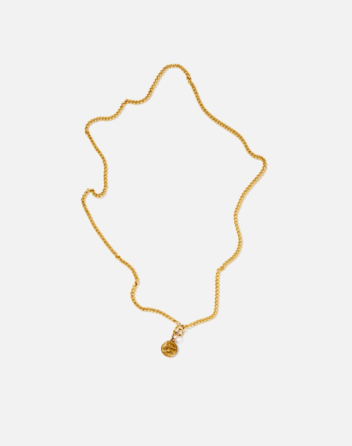 70s 9kt Gold St Christopher Necklace -#12 sold by Re/Done product image thumbnail 2