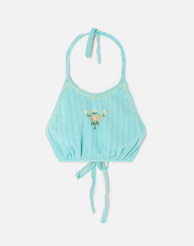 70s Woven Halter Top -#14 sold by Re/Done