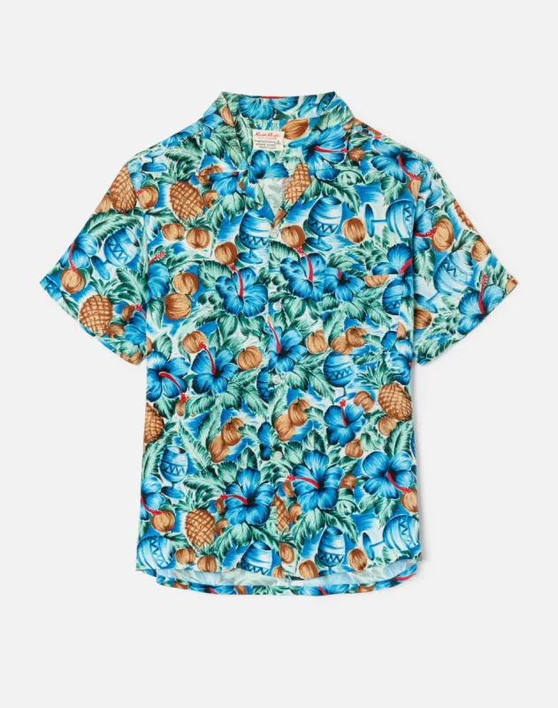 60s Blue Hawaiian Shirt -#12 sold by Re/Done