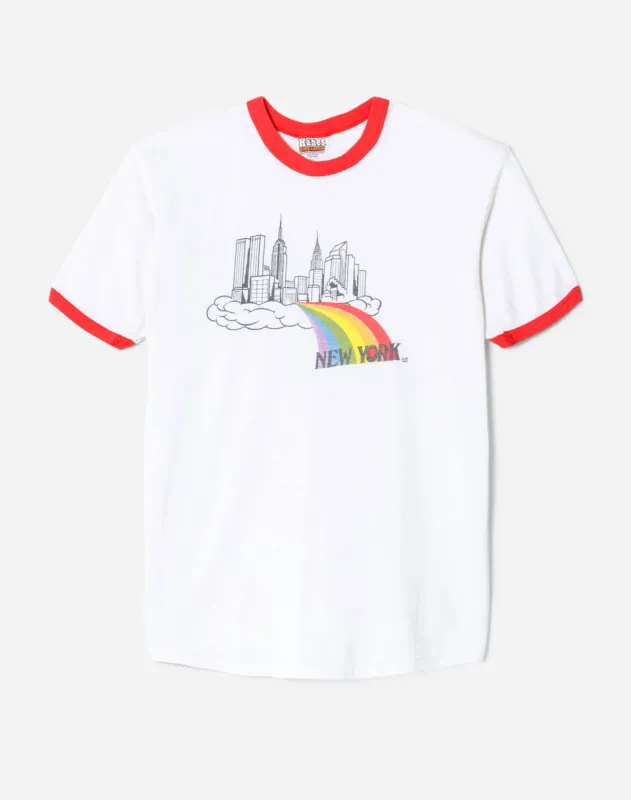 80s Hanes New York Ringer Tee - #82 sold by Re/Done