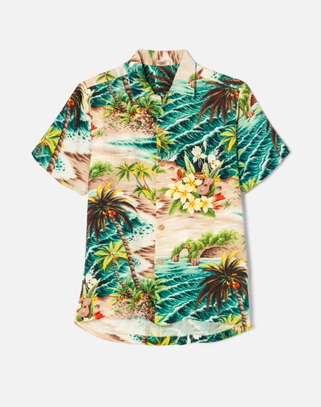 50s Green Hawaiian Shirt - #5 sold by Re/Done
