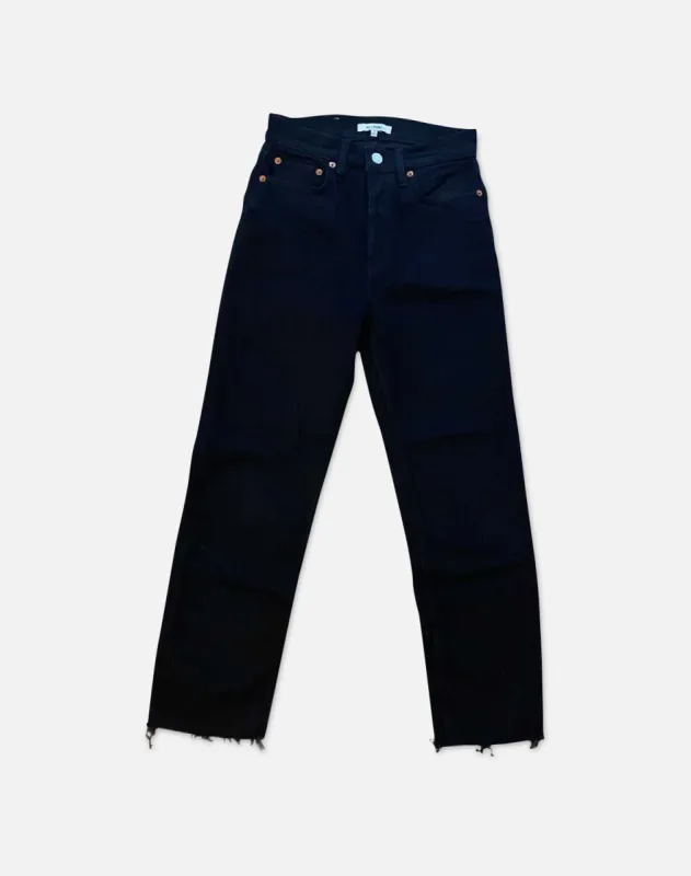 Comfort Stretch High Rise Stove Pipe - Jet Black made by Re/Done