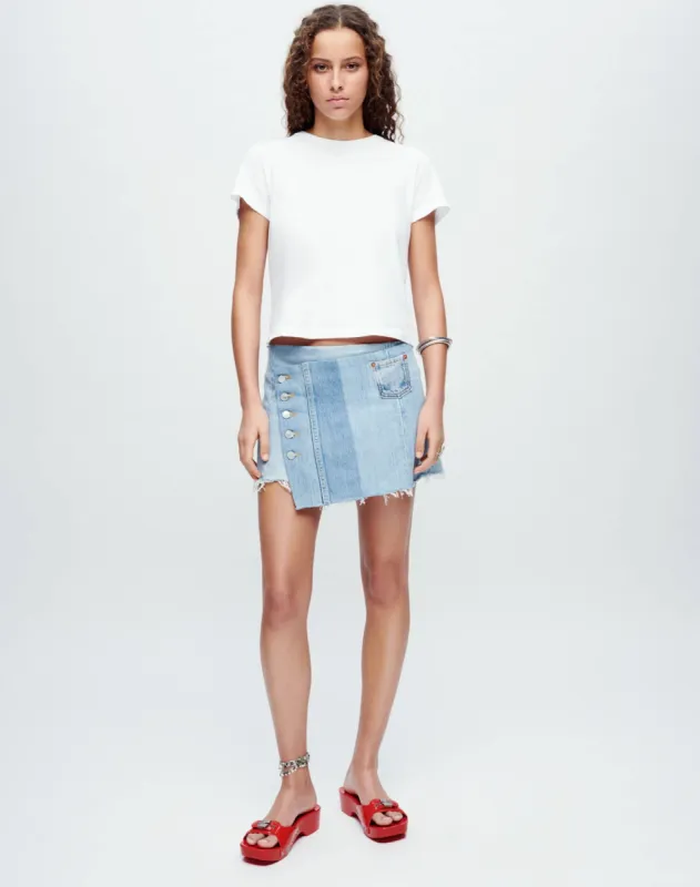 Levi's Wrap Mini Skirt - Indigo sold by Re/Done