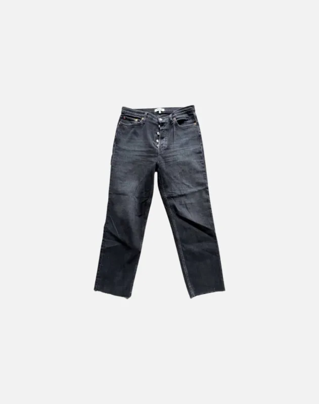 Comfort Stretch High Rise Stove Pipe - Washed Noir sold by Re/Done