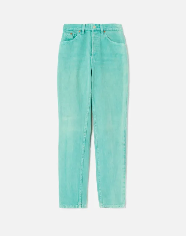 80s Vintage 501 Green Size 24 - #332 sold by Re/Done