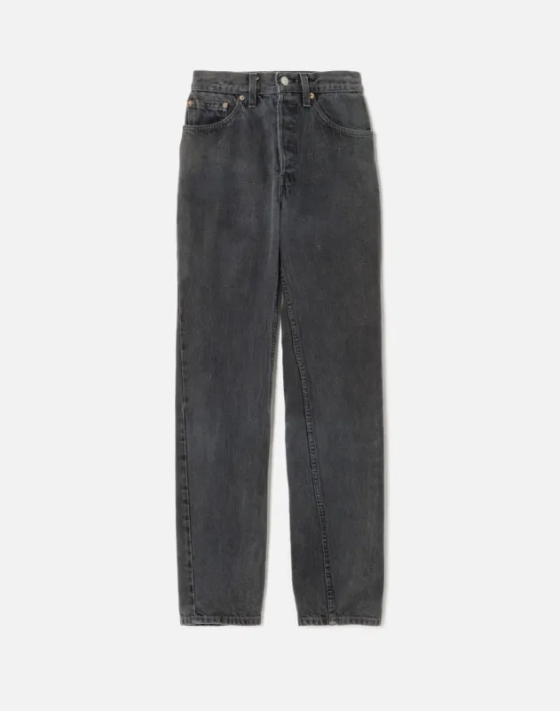 80s Vintage 501 Straight Leg Black Size 24 - # 340 made by Re/Done