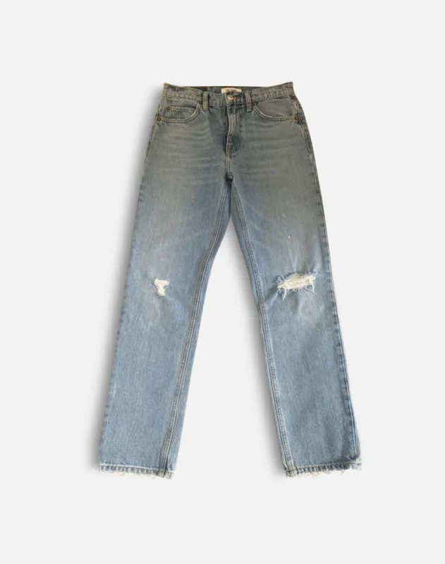 70s Straight - Destroyed Sunfaded Indigo sold by Re/Done