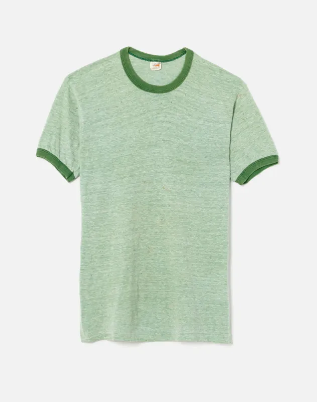 Vintage 1970s Green Ringer Shirt - #33 sold by Re/Done