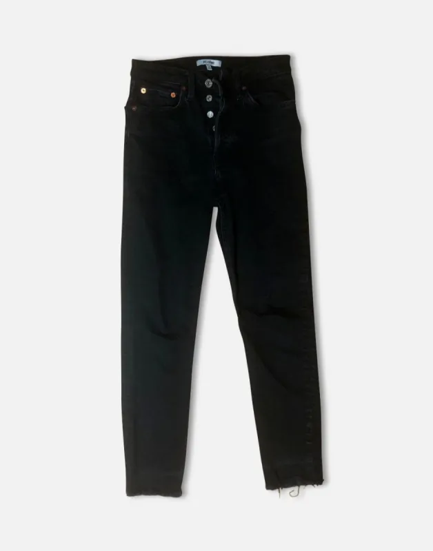 Comfort Stretch High Rise Ankle Crop - Black sold by Re/Done