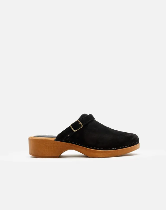 70s Classic Clog - Black Suede sold by Re/Done