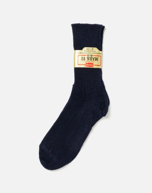 Vintage Navy Deadstock Dress Socks - #13 sold by Re/Done