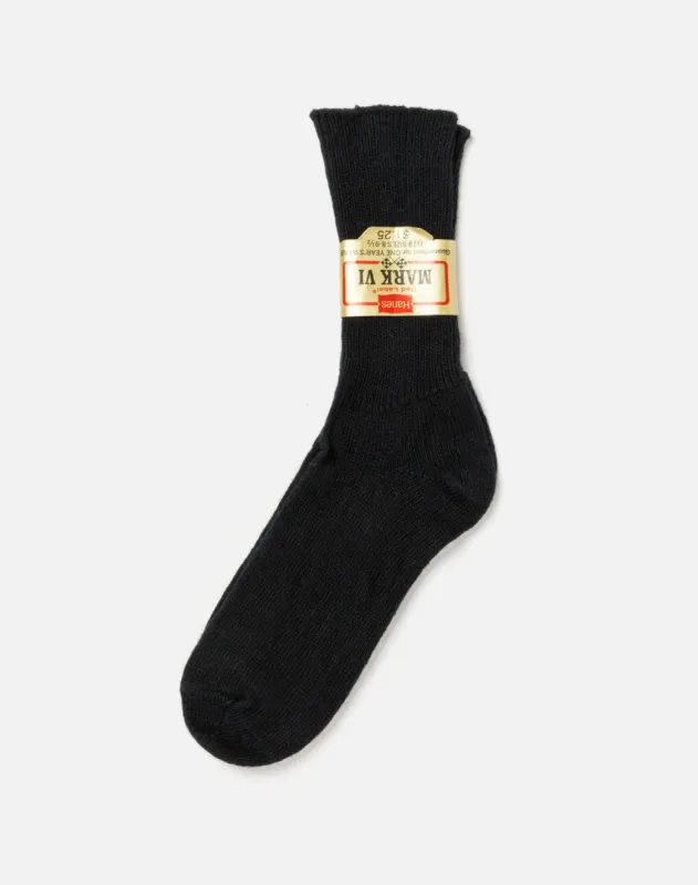 Vintage Black Deadstock Dress Socks - #12 made by Re/Done