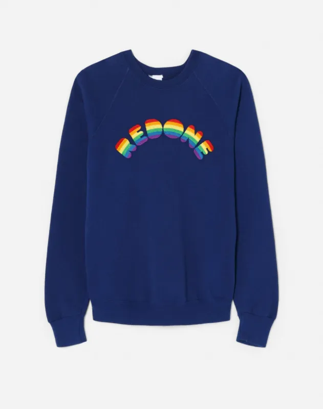 Upcycled "RE/DONE Arc" Sweatshirt - Navy sold by Re/Done